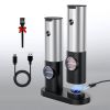 Electric Salt And Pepper Grinder Rechargeable Charging Base Automatic Salt Mill Led Indicator Adjustable Coarseness One Hand Easy Operation
