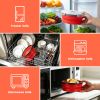 4Pcs Collapsible Bowls With Lids, Silicone Folding Food Storage Containers, Space Saving Camping Bowls, Microwave & Freezer & Dishwasher Safe Meal Pre