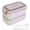 Bento Lunch Box 3 Stackable Food Container Leakproof Dishwasher Microwave Oven Safe Bento Box With Chopsticks Spoon For Adult Kids Work Picnic