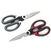 2Pcs Kitchen Scissors Stainless Steel Non Slip Sharp Shears Multi Purposes Walnut Cracker Bottle Opener Food Scissors For Chicken Poultry Scissors Mea