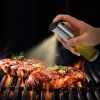 Olive Oil Sprayer 2Pcs Oil Dispenser Mister Refillable Stainless Steel Glass Vinegar Bottle W/ Measurement Oil Control Diet For Cooking Bbq Roast Sala