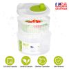 3L/0.8Gal Salad Spinner Fruit Vegetable Washer Lettuce Drainer Hand Cranking Vegetable Dryer With Lid For Home Kitchen Fruit Vegetable Washing