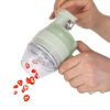 4 In 1 Handheld Electric Vegetable Cutter Mini Food Fruit Chopper Grinder Slicer Dicer Garlic Meat Ginger Mud Masher Rechargeable Food Processor