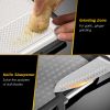 2Pcs Double Sided Cutting Board Stainless Steel Pp Chopping Board Lightweight Kitchen Cutting Board Mesh Design With Grinding Zone Knife Sharpener Han