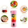 Portable Juicer Blender Usb Rechargeable Juicer Cup Fruit Baby Food Mixing Machine W/ 6 Blades Powerful Motor