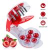 Cherry Pitter Remover Tool Cherry Stoner Seed Extractor Remover W/ 6 Cherry Grooves & Space-Saving Lock