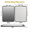 2Pcs Double Sided Cutting Board Stainless Steel Pp Chopping Board Lightweight Kitchen Cutting Board Mesh Design With Grinding Zone Knife Sharpener Han