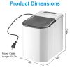 Electric Countertop Ice Maker With Ice Scoop Basket Self-Cleaning Max 33Lbs/24Hrs Ice Making Machine Bullet Ice Machine For Home Kitchen Office Party