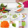 12 In 1 Vegetable Chopper With Container Kitchen Food Slicer Dicer Grater Peeler Egg Separator Hand Protector For Onion Salad Potato