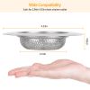 2Pcs 4.53In Kitchen Sink Strainer Stainless Steel Mesh Drain Basket Stopper 0.74 Wide Rim Food Catcher Sink Waste Plug