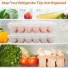 2Pcs Plastic Egg Holder Stackable Egg Storage Box Egg Rack For Refrigerator 18 Cavity Per Container Dishwasher Safe