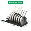 Pull Out Pots And Pans Organizer Under Cabinet With 8 Adjustable Dividers Rustproof Carbon Steel Sliding Pots Holder For Kitchen Cookware Bakeware Pot