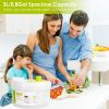 3L/0.8Gal Salad Spinner Fruit Vegetable Washer Lettuce Drainer Hand Cranking Vegetable Dryer With Lid For Home Kitchen Fruit Vegetable Washing