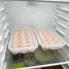2Pcs Plastic Egg Holder Stackable Egg Storage Box Egg Rack For Refrigerator 18 Cavity Per Container Dishwasher Safe
