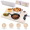 Food Warming Mat 23.6X15.8In 300W Fast Heating Electric Silicone Food Warmer With 14 Temp Levels 10Hrs Timer Settings Roll-Up Portable Hot Plates Heat