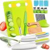 17Pcs Montessori Kitchen Tools Toddlers-Kids Cooking Sets Real-Toddler Safe Knives Set Kitchen Cookware Baking Toy Sets Educational Gift For 3-12 Year