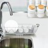 3Pcs Dish Drainer Drying Rack Set Drainer Drain Board Dish Rack K W/ Plastic Cutlery Holder Drain Board