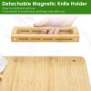Bamboo Cheese Board Charcuterie Cheese Platter Board Serving Tray With Cutlery Set For Wedding Birthdays Christmas