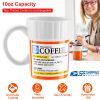 Homorous Prescription Coffee Mug 10Oz Caffeine Tea Ceramics Cup For Caffeine Lover