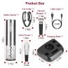 5-In-1 Electric Wine Opener Set Usb Rechargeable Wine Corkscrew Bottle Opener Cordless Corkscrew Remover With Charging Base With Wine Pourer Vacuum St