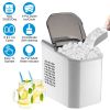 Electric Countertop Ice Maker With Ice Scoop Basket Self-Cleaning Max 33Lbs/24Hrs Ice Making Machine Bullet Ice Machine For Home Kitchen Office Party