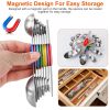 Dual Sided Magnetic Measuring Spoons With Leveler Stainless Steel Stackable Measuring Teaspoons Tablespoons For Dry Liquid Ingredients Set Of 8