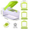 Vegetable Slicer Quick Potato Tomato Fruit Cutter Set W/3 Blades Stainless Steel Food Chopper