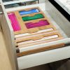 6 In 1 Plastic Wrap And Foil Organizer For Gallon Quart Sandwich Snack Ziplock Bag Bamboo Dispenser With Cutter Kitchen Drawer Storage
