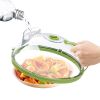 2Pcs Transparent Microwave Covers For Food Splatter Cover Lid Food Splatter Guard Protector With Handle Adjustable Steam Vents Water Storage Box