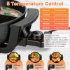 6L Electric Hot Pot With Divider 1100W Dual-Flavor Pot Shabu Shabu Pot Non-Stick With 5-Temp Control For Shabu Shabu Fondue Perfect For Family Gatheri