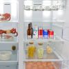 Drink Organizer For Fridge Spring Loaded Beverage Dispenser Width Adjustable Drink Holder With Automatic Pusher Glide 5 Rows Hold Up To 25 Cans Bottle