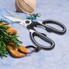2Pcs Kitchen Scissors Stainless Steel Non Slip Sharp Shears Multi Purposes Walnut Cracker Bottle Opener Food Scissors For Chicken Poultry Scissors Mea