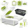 12 In 1 Vegetable Chopper With Container Kitchen Food Slicer Dicer Grater Peeler Egg Separator Hand Protector For Onion Salad Potato