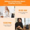 1200W Electric Gooseneck Kettle With Precise Temperature Control Up To 24H Timer Auto Off Protection Fast Heating Stainless Steel Water Boiler For Cof