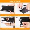 2Pcs Magnetic Spice Racks For Refrigerator With Paper Towel Holder Hooks Kitchen Space-Saving Foldable Fridge Magnet Organizer For Oven Microwave Wash
