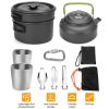 12Pcs Camping Cookware Set Camping Stove Aluminum Pot Pans Kit For Hiking Picnic Outdoor With Cup Fork Spoon Knife