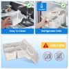 2Pack Airtight Fruit Storage Containers 4-Compartment Food Storage Containers Fruit Vegetable Organizers With 8 Removable Colanders For Fridge Picnic