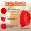 3Pcs Reusable Foldbale Air Fryer Silicone Pot 464°F Heat Resistant Round Replacement Of Parchment Liners 3 Food Grade Baking Basket Pans For 4+Quart A