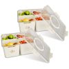 2Pack Airtight Fruit Storage Containers 4-Compartment Food Storage Containers Fruit Vegetable Organizers With 8 Removable Colanders For Fridge Picnic