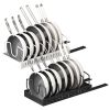 Pull Out Pots And Pans Organizer Under Cabinet With 8 Adjustable Dividers Rustproof Carbon Steel Sliding Pots Holder For Kitchen Cookware Bakeware Pot