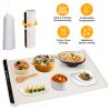 Electric Warming Tray Smart Food Warmer Roll Up Heating Pad With Adjustable Temperature Control 3 Auto Timer Settings For Buffet Party Gathering Resta
