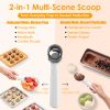 Heated Ice Cream Scoop Rechargeable Electric Ice Cream Scooper Ip66 Waterproof 45S Fast Heating To 158°F 5-Min Auto Shutoff For Hard Ice Cream Gelato