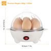 Electric Egg Cooker 7-Capacity Bpa-Free Hard-Boiled Egg Maker W/ Auto-Off Measuring Cup For Hard Boiled Steamed Vegetables Seafood Dumplings
