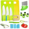 17Pcs Montessori Kitchen Tools Toddlers-Kids Cooking Sets Real-Toddler Safe Knives Set Kitchen Cookware Baking Toy Sets Educational Gift For 3-12 Year