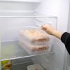 2Pcs Plastic Egg Holder Stackable Egg Storage Box Egg Rack For Refrigerator 24 Cavity Per Container