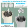 Ice Cube Tray Fit For 20Oz/30Oz/40Oz Stanley Cup Easy Release Silicone Hallow Cylinder Tumbler Ice Cube Mold With Lid And Bin For Iced Juice Whiskey C