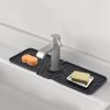 Silicone Faucet Mat Kitchen Sink Splash Guard Drain Mat Drying Pad Kitchen Mat Bathroom Drip Catcher