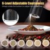 Electric Pepper Grinder Usb Rechargeable Pepper Mill Automatic Salt Grinder With 6 Adjustable Coarseness Led Light 110Ml/3.72Oz Container One Hand Ope