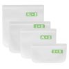 20Pcs Reusable Food Storage Bags 5 Sandwich Snack Gallon Quart Bag Leakproof Bpa Free Food Container Freezer Safe Lunch Bag