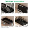 Pull Out Pots And Pans Organizer Under Cabinet With 8 Adjustable Dividers Rustproof Carbon Steel Sliding Pots Holder For Kitchen Cookware Bakeware Pot